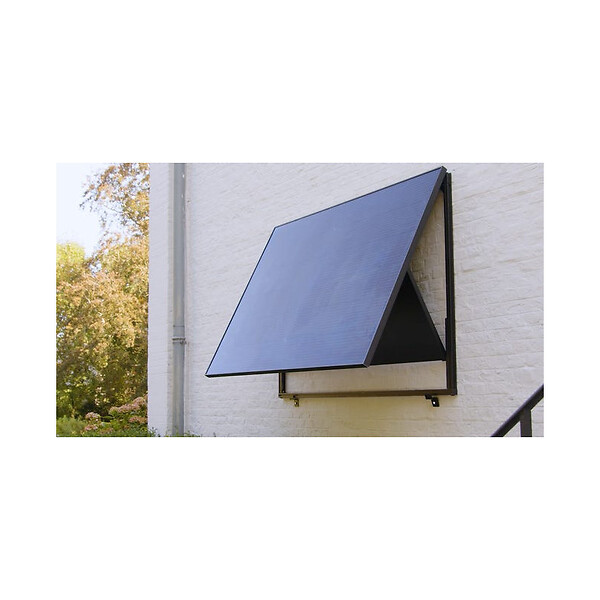 EZ SOLAR - Kit panneau solaire SolarPlug 475 Wc - complet - Plug & play - sur prise - sol et mur Noir - large