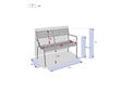 HESPERIDE - Banc de jardin Greensboro Graphite - 2 places - Hesperide - vignette