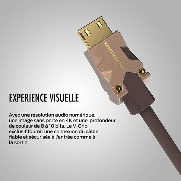 MONSTER - CABLE HDMI M2000 UHD 4K HDR10+ 25GBPS 5M - large