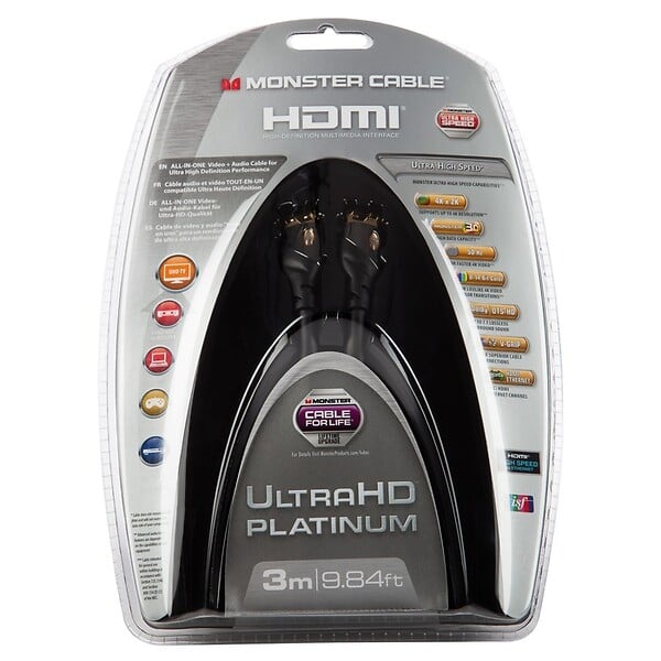 MONSTER - PLATINUM CABLE HDMI 4K ULTRA HIGH SPEED 3M - large