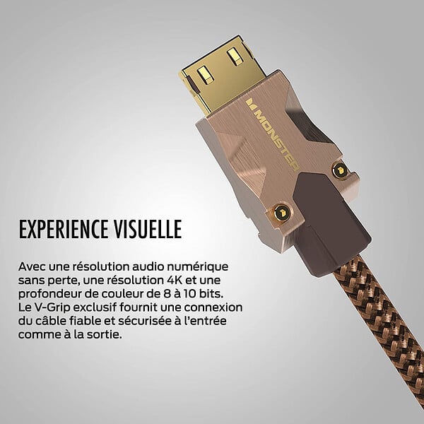 MONSTER - CABLE HDMI M2000 UHD 4K HDR10+ 25GBPS 3M - large