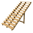VINUOVO - BERLIN Escalier extérieur bois 13 marches H 224cm L-160cm - vignette