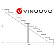 VINUOVO - BERLIN Escalier extérieur bois 12 marches H 207cm L-80cm - sans contre marche - vignette