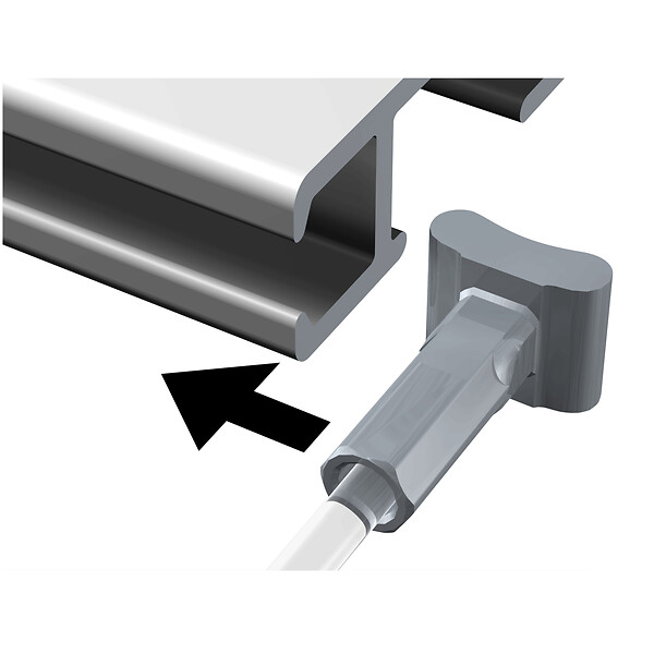 ARTITEQ - Pack de 5 fils perlon transparents + solid slider 2 mm - Accessoire Cimaise Artiteq 100 cm - large
