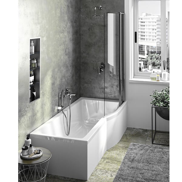 IDEAL STANDARD - IDEAL STANDARD Baignoire Connect air 150 X 80 avec Pare Bain avec volet asymétrique droite - large