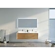 DISTRIBAIN - Meuble de salle de bain Spezzano 1200 Bois naturel et Blanc - vignette