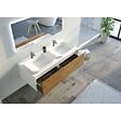 DISTRIBAIN - Meuble de salle de bain Spezzano 1200 Bois naturel et Blanc - vignette