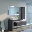 DISTRIBAIN - Meuble de salle de bain MELIZZANO 1100 Gris Anthracite - vignette