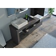 DISTRIBAIN - Meuble de salle de bain MELIZZANO 1100 Gris Anthracite - vignette