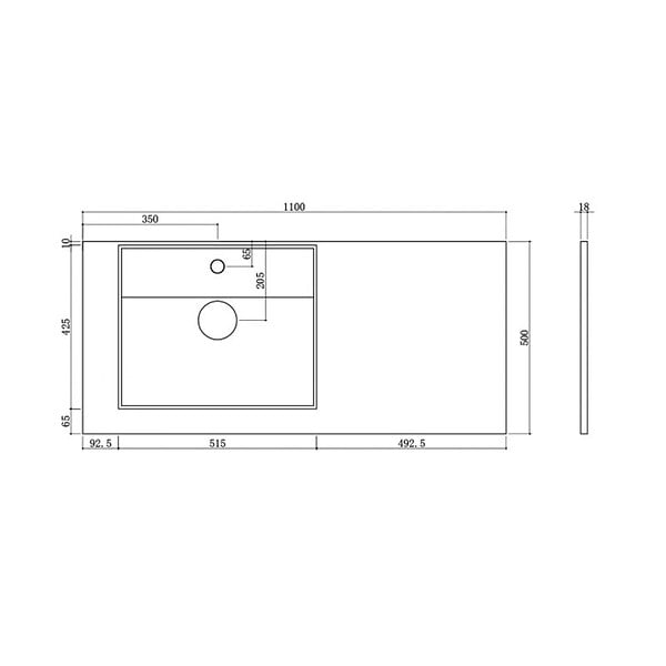DISTRIBAIN - Meuble de salle de bain MELIZZANO 1100 Gris Anthracite - large