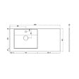 DISTRIBAIN - Meuble de salle de bain MELIZZANO 1100 Gris Anthracite - vignette