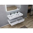DISTRIBAIN - Meuble de salle de bain AVELLINO-1200 Blanc (sans miroir) - vignette