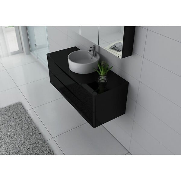 DISTRIBAIN - Meuble de salle de bain Terranova 1200 Noir - large