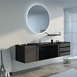 DISTRIBAIN - Meuble de salle de bain SAPIENZA Noir - vignette