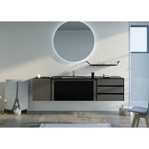 DISTRIBAIN - Meuble de salle de bain SAPIENZA Noir - large