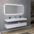 DISTRIBAIN - Meuble de salle de bain AVELLINO-1600 Blanc (sans miroir) - vignette