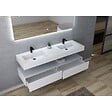 DISTRIBAIN - Meuble de salle de bain AVELLINO-1600 Blanc (sans miroir) - vignette