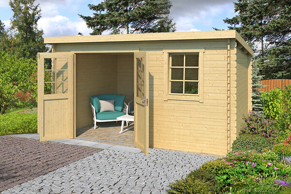 LASITAMAJA - Abri de jardin bois AMIRA 275 - L.380xl.275cm - large