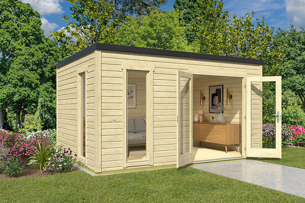 LASITAMAJA - Abri de jardin en bois PARLERMO 4 - L.390xH.185xP.300cm - large