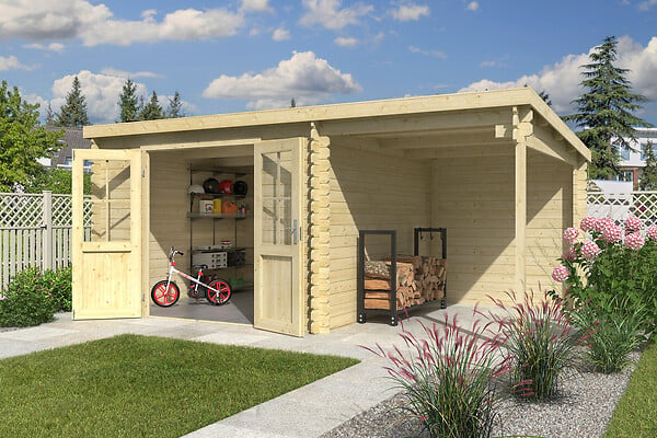 LASITAMAJA - Abri bois Tampa 28 mm - Surface 15.98m² - large