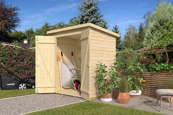 LASITAMAJA - Abri bois KENT 2.2 - 13 mm - surface hors tout 2.44m2 - toit plat - large