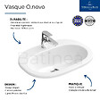 VILLEROY ET BOCH - Vasque O. NOVO à encastrer - Couleur: BLANC- réf : 41615601 - VILLEROY ET BOCH - vignette