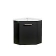ALLIBERT - Pack meuble lave mains d'angle Corner noir mat - Marque allibert - vignette