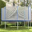 SPORTNOW - Filet de sécurité trampoline porte zipée Ø 426 cm 8 poteaux bleu noir - vignette