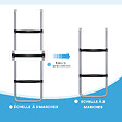 SPORTNOW - Échelle de trampoline 3 ou 2 échelons 120 Kg max. - vignette