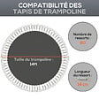 SPORTNOW - Tapis de rechange trampoline Ø 4,3 m ressorts 14 cm outil 80 crochets en V inclus - vignette