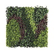 NORTENE - Panneau décoratif feuillage synthétique et motif zigzag COSTA - 1x1m - Vert - vignette