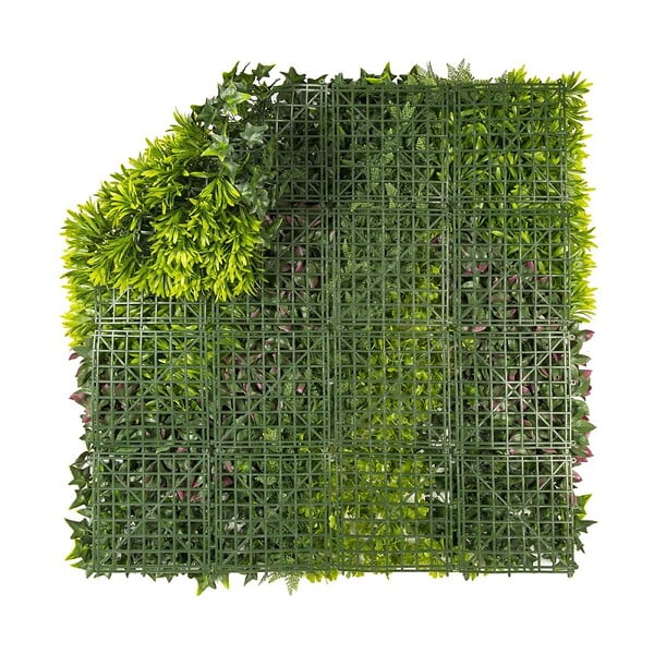 NORTENE - Panneau décoratif feuillage synthétique et motif zigzag COSTA - 1x1m - Vert - large