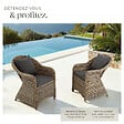 TECTAKE - 2 fauteuils en rotin avec structure en aluminium, coussins d'assise et de dossier inclus marron naturel - vignette