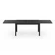ID MARKET - Salon de jardin MADRID table extensible 135-270 CM et 12 chaises empilables noir - vignette