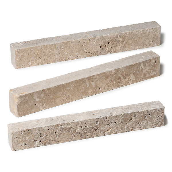 RO'MA NATURE - Bordure de jardin Travertin Beige Mix 50x7x5 cm (à l'unité) - large