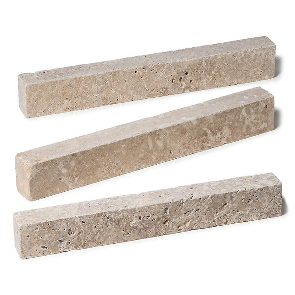 RO'MA NATURE - Bordure de jardin Travertin Beige Mix 50x7x5 cm (lot de 15 bordures soit 7,5 mètres) - large