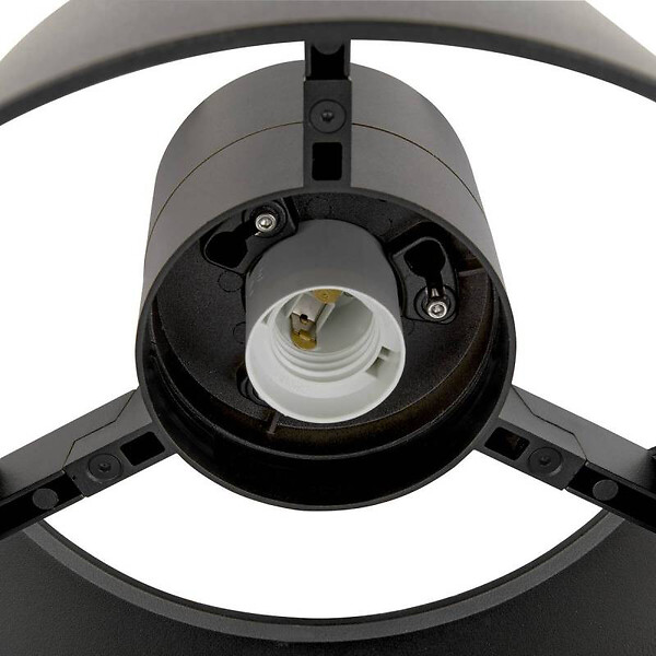 SLV - Plafonnier extérieur PHOTONI SLV - E27 - Max.13W - IP65 - Noir - Sans ampoule - large