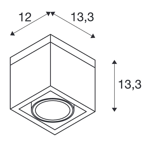 SLV - Plafonnier LED extérieur simple ESKINA FRAME SLV - 15W - 3000/4000K - IP65 - Anthracite - Carré - large