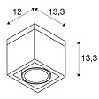 SLV - Plafonnier LED extérieur simple ESKINA FRAME SLV - 15W - 3000/4000K - IP65 - Anthracite - Carré - vignette