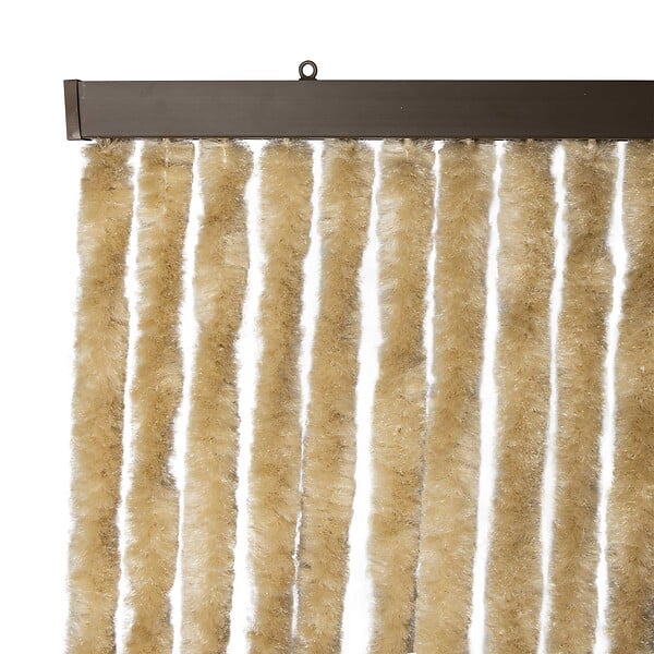 SANS - Rideau chenille beige uni  90 x 220 cm - large