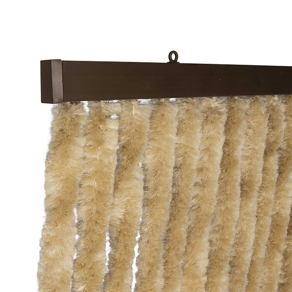 SANS - Rideau chenille beige uni  90 x 220 cm - large