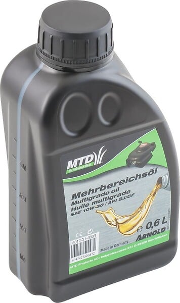 CENTRALE BRICO - Huile moteur multigrade SAE 10W-30 pour les moteurs 4 temps des petites machines - 0,6Â l - large