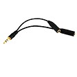MUVIT - DOUBLEUR AUDIO JACK 3.5MM NOIR - vignette