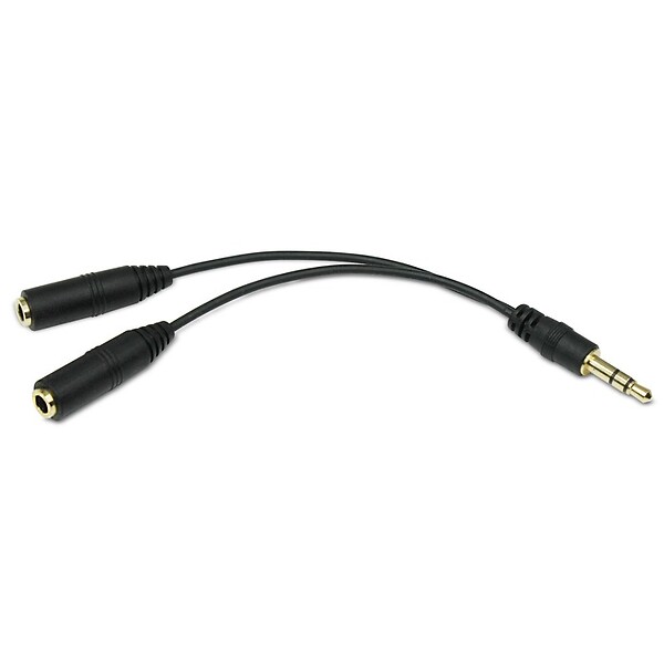 MUVIT - DOUBLEUR AUDIO JACK 3.5MM NOIR - large