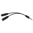 MUVIT - DOUBLEUR AUDIO JACK 3.5MM NOIR - vignette