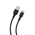 MUVIT - CABLE USB-A USB-C 1,2M PLASTIQUE RECYCLE NOIR - vignette