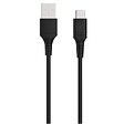 MUVIT - CABLE USB-A USB-C 1,2M PLASTIQUE RECYCLE NOIR - vignette