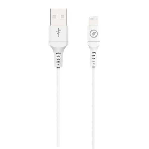 MUVIT - CABLE USB-A LIGHTNING 1,2M PLASTIQUE RECYCLE BLANC - large