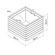 CERLAND - BAC A FLEURS CARRE 45L - vignette