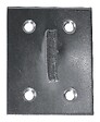 MERMIER - Agrafe de volets provençale Mermier zingué blanc à trou rectangulaire  M301103 - vignette